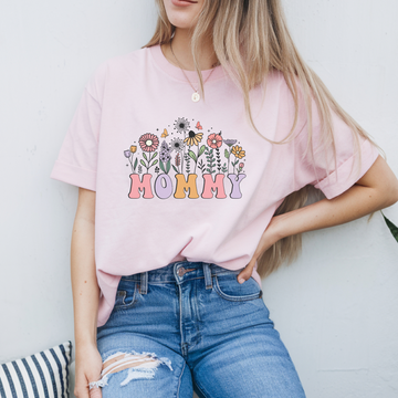 Mommy Floral T-Shirt – Soft Cotton Tee for Mother’s Day