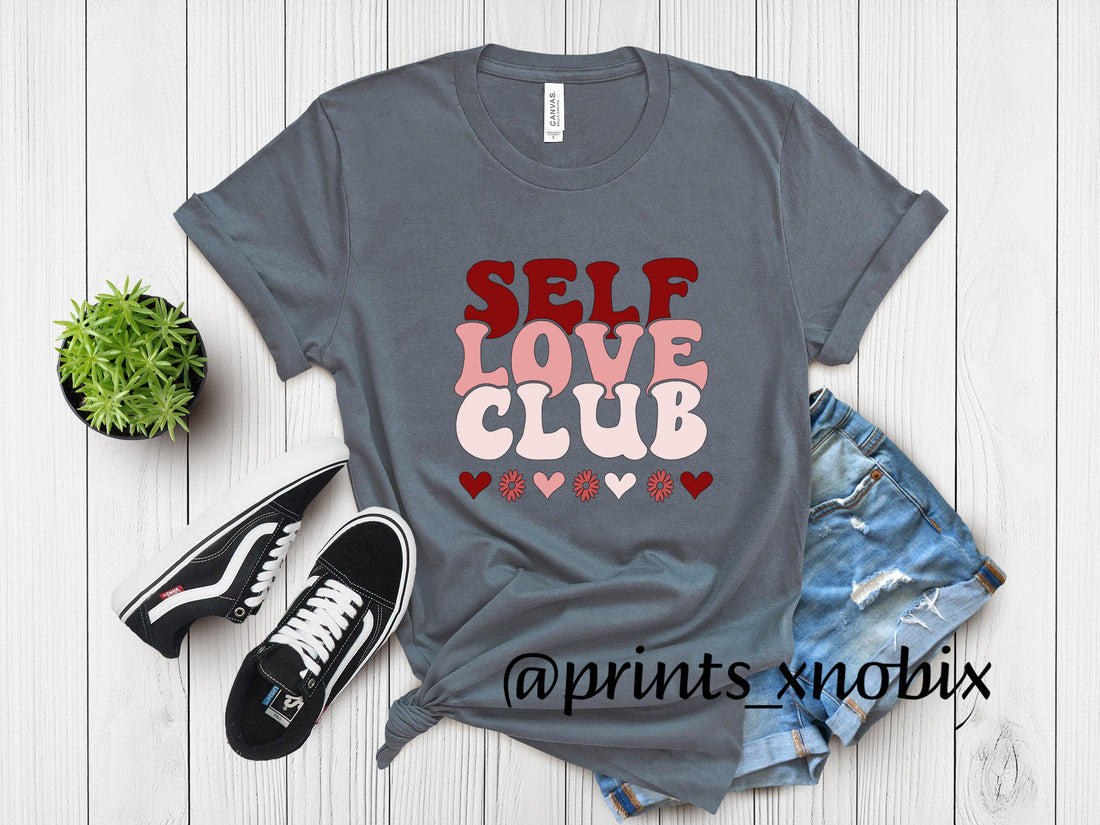 Self Love Club T-Shirt – Casual & Comfortable Loose Fit Tee for Women