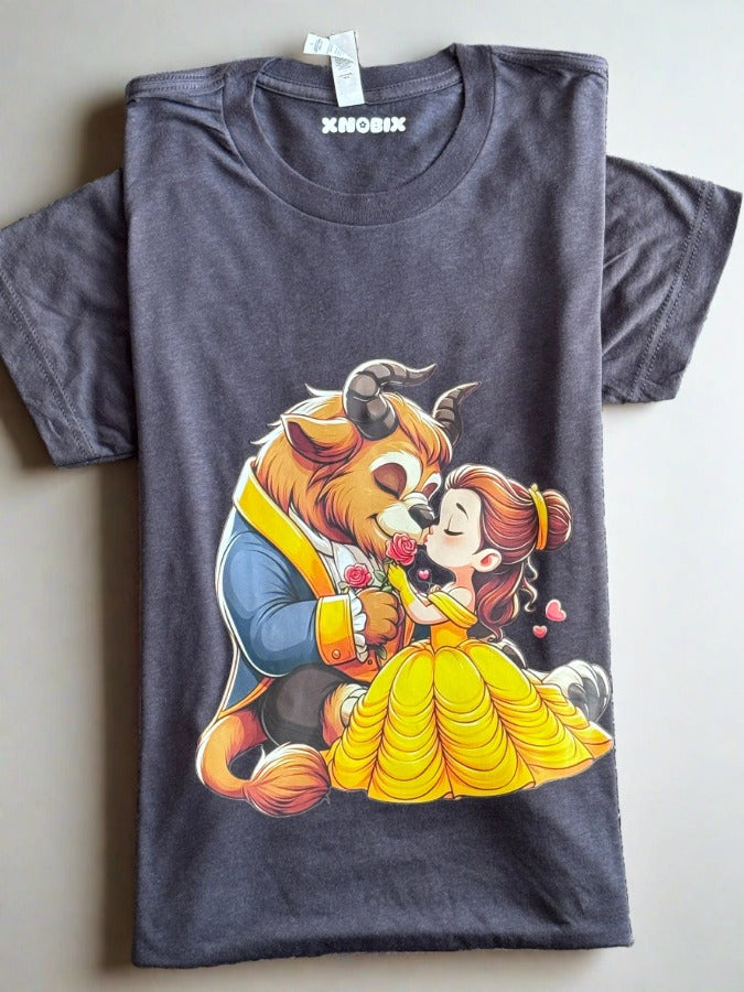 Short Sleeve T-Shirt "Budding Love Tee: Baby Belle & Beast's Sweet Beginnings"