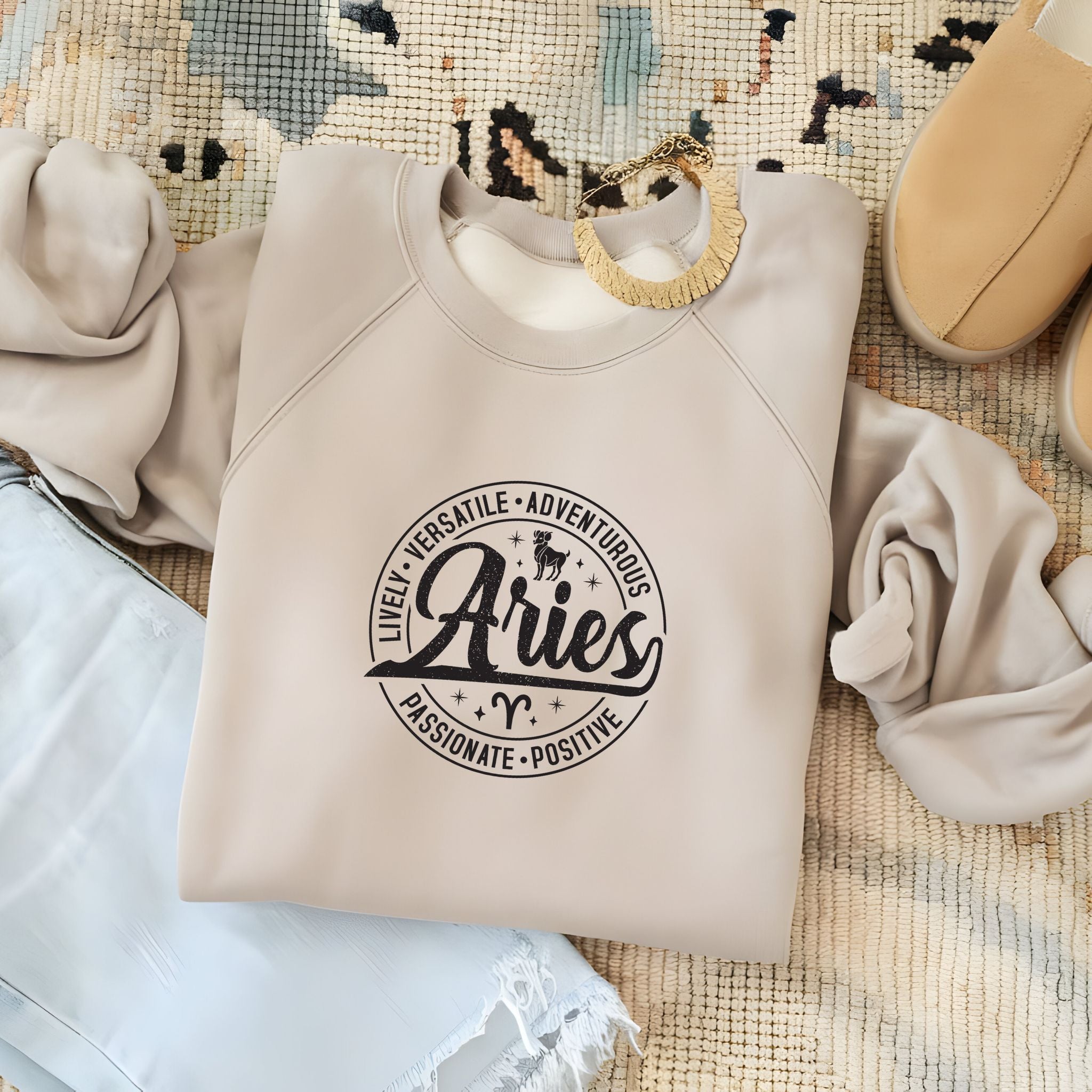 ♈ Aries Sweater – Bold & Cozy Astrology Sweatshirt