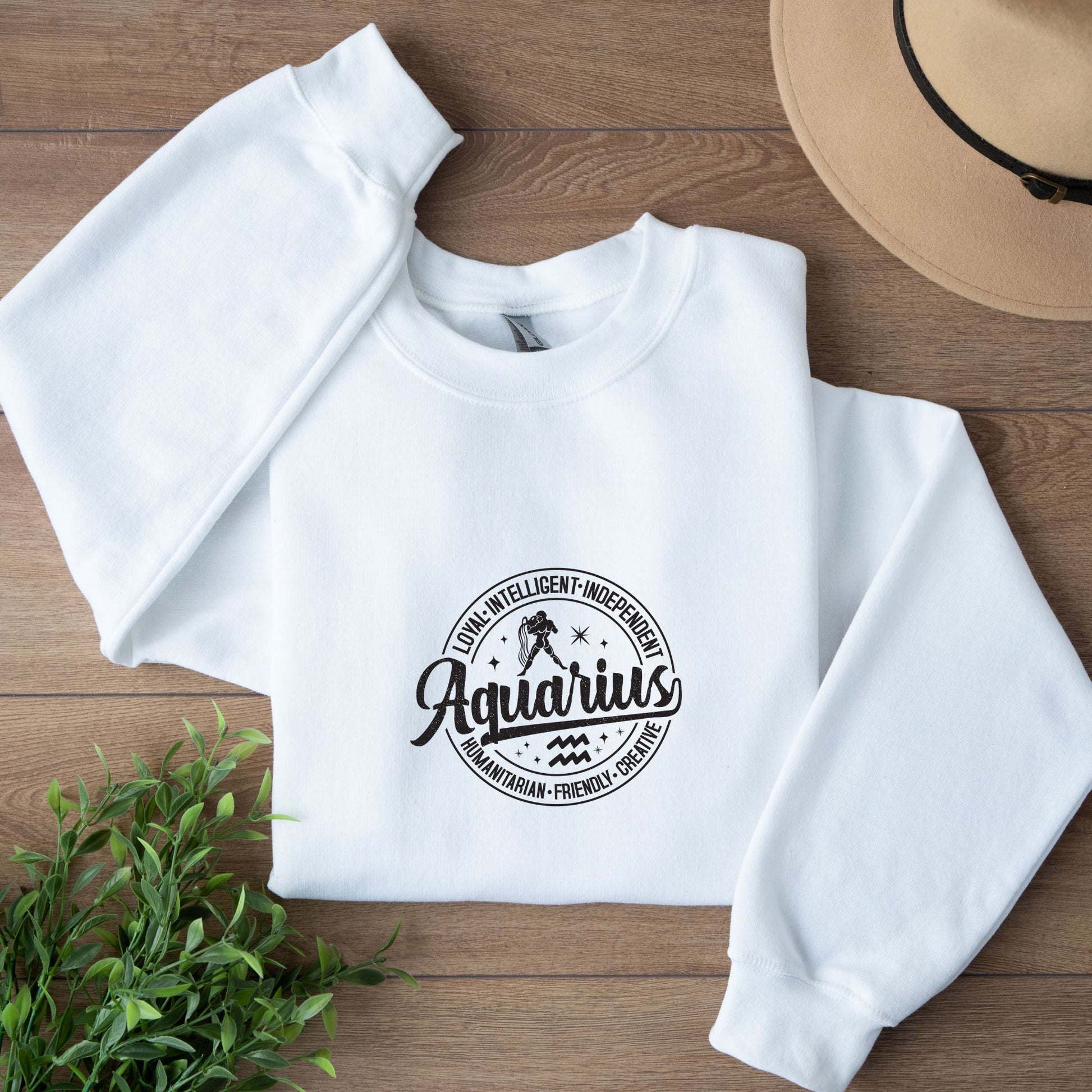 Trendy Aquarius zodiac sweater in multiple colors