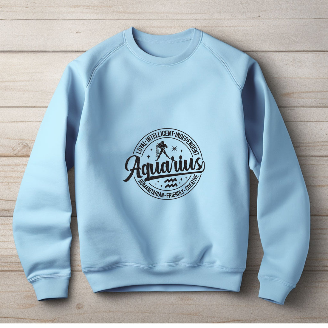 Unique Aquarius sweater with astrology design