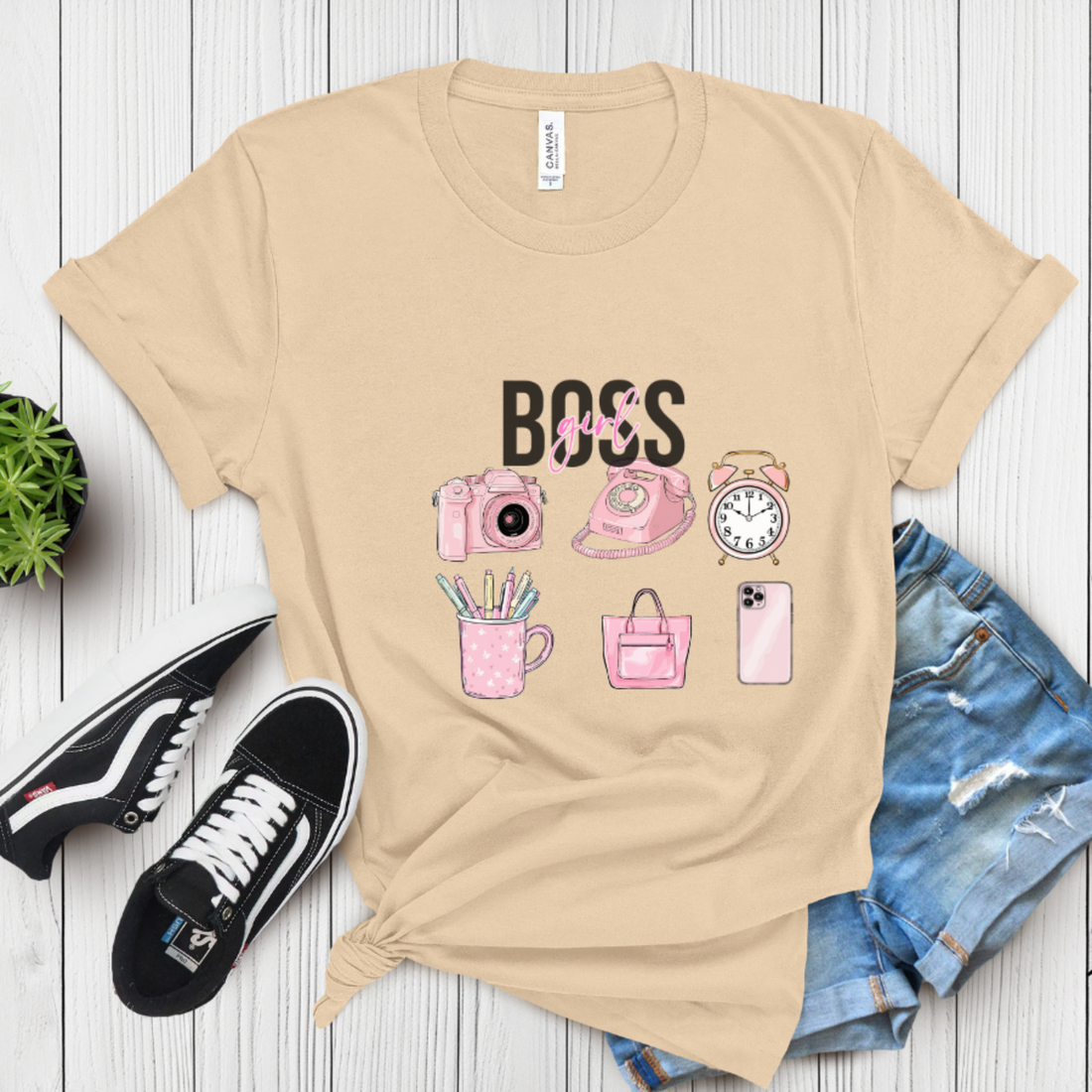 Stylish and empowering 'Boss Girl' T-shirt for women, grey available in multiple colors and sizes. Perfect for casual wear