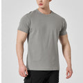 Men's Grey Solid Color T-shirt – Soft and breathable for all-day wear