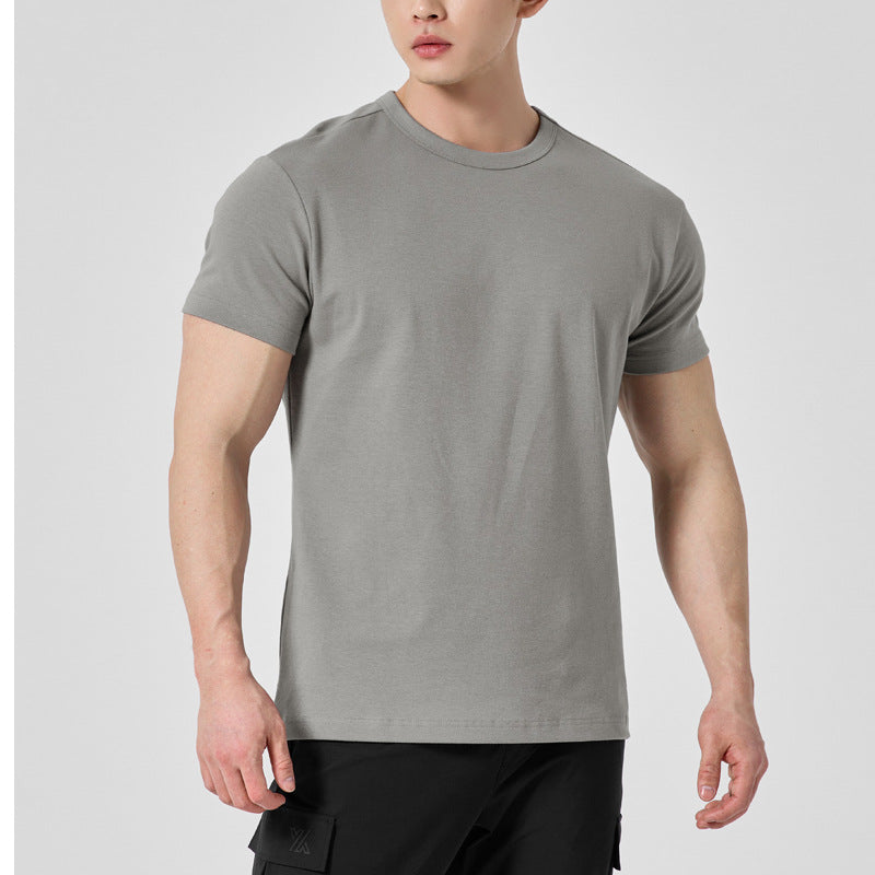 Men's Grey Solid Color T-shirt – Soft and breathable for all-day wear