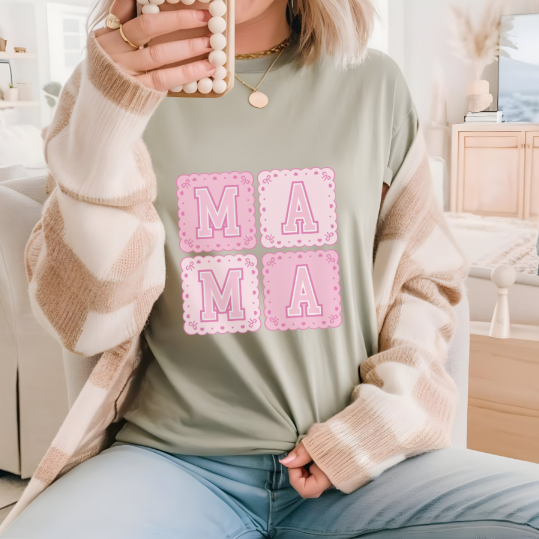 Tee "Mama" Coquette Style | For Moms with a Unique and relaxing Look