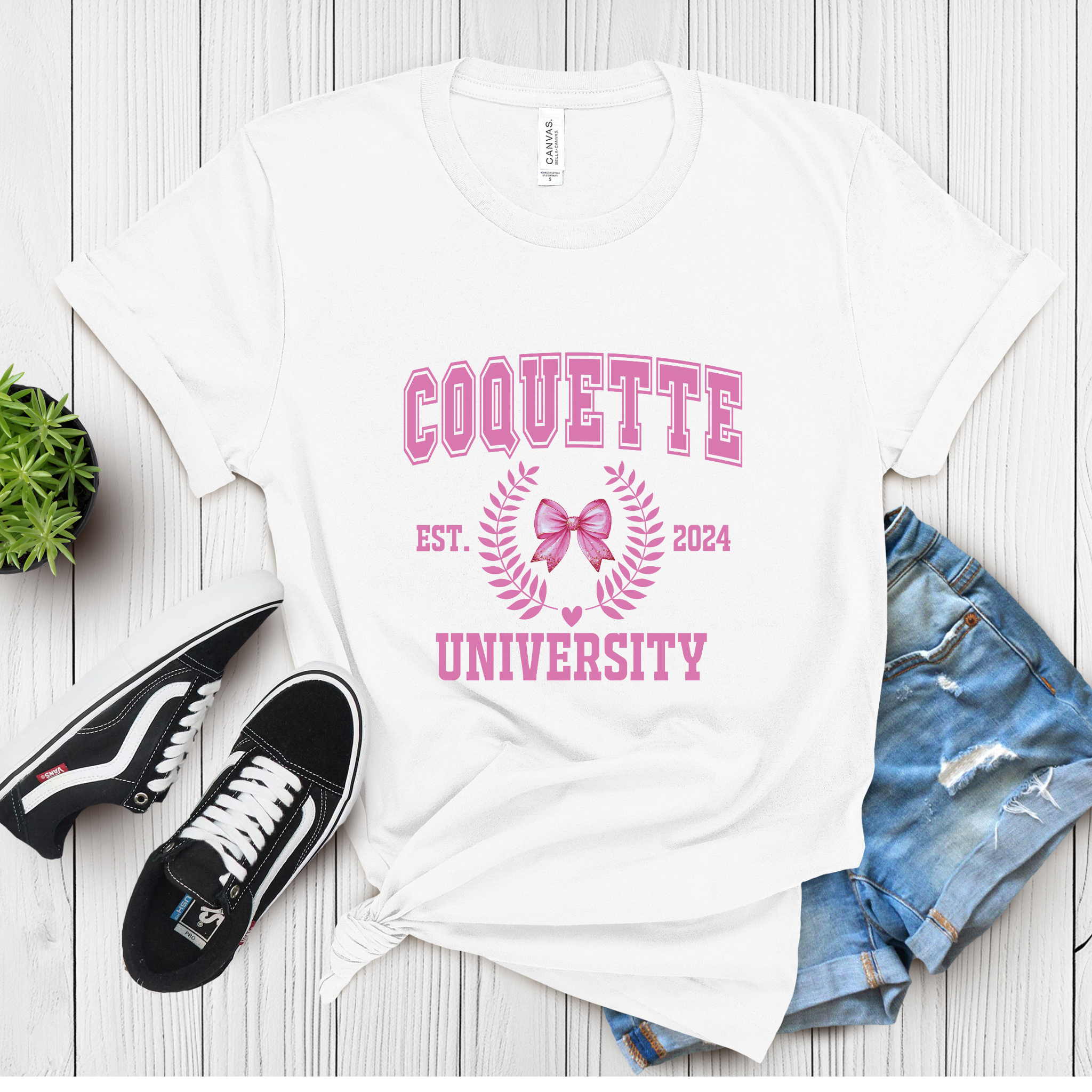 Coquette University T-Shirt | Trendy Women’s Graphic Tee for Casual Style