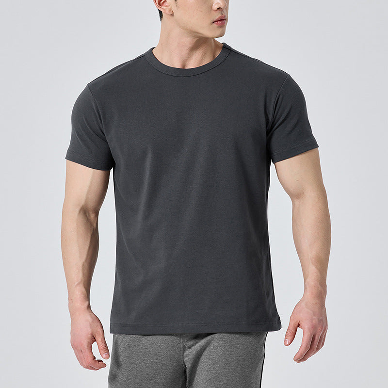 Men's Grey Solid Color T-shirt – Soft and breathable for all-day wear