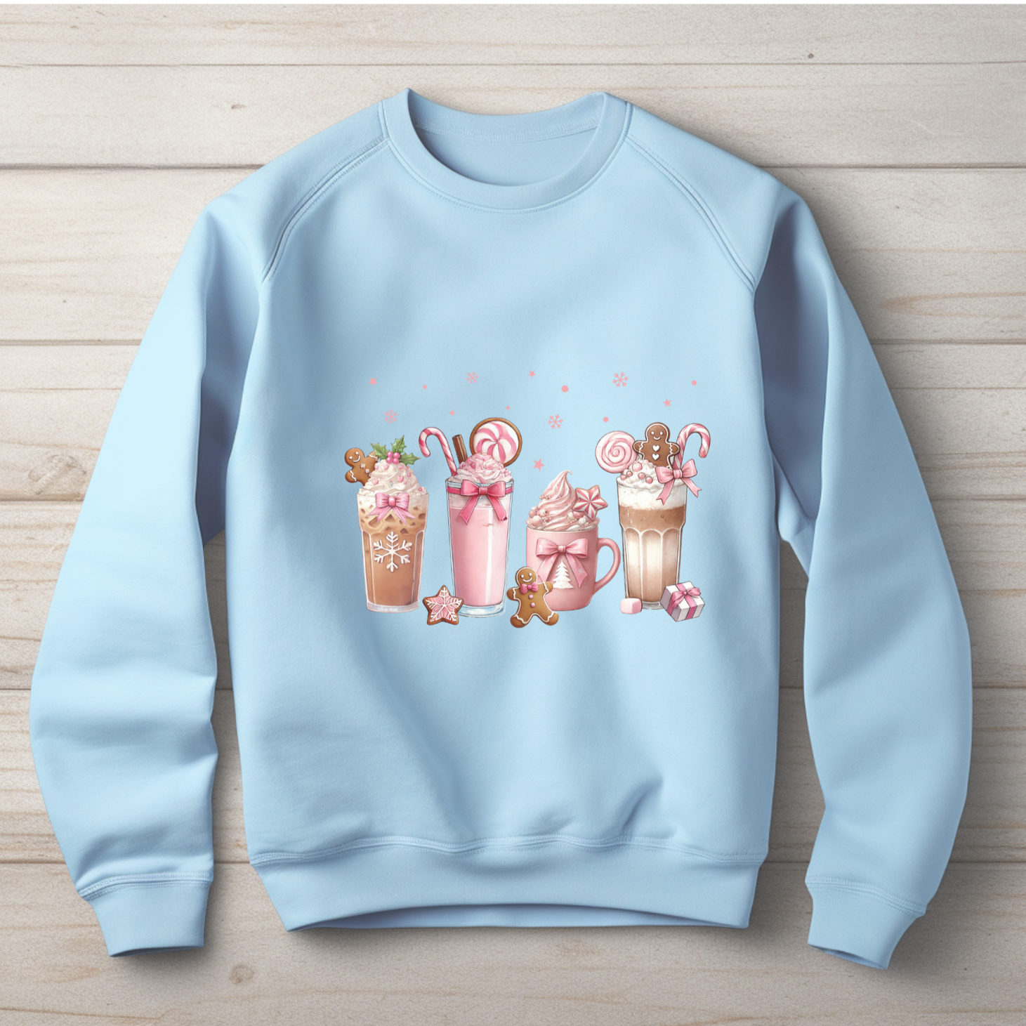 Pink Coffee Christmas T-Shirt – Cute & Festive Holiday Apparel for Women