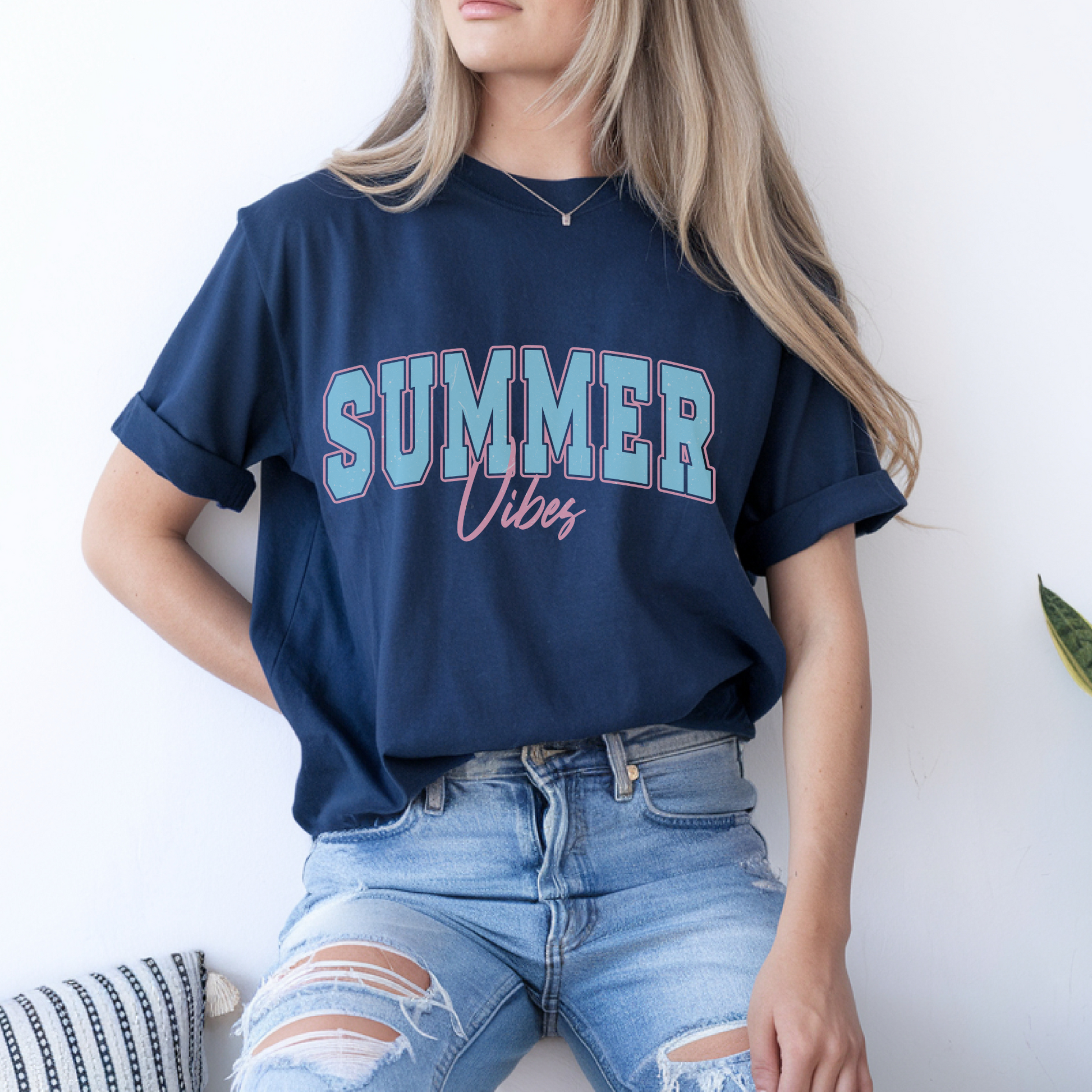 Feel the Summer Vibes ☀️

Let your little one shine this summer with our Girls' Summer Vibes T-Shirt. Crafted from soft, breathable cotton, this tee is designed to keep her cool and comfortable during all her sunny adventures. The vibrant "Summer Vibes" print captures the essence of the season, making it a must-have for beach trips, picnics, or casual playdates.

Features:

Material: 100% lightweight cotton for maximum comfort

Design: Bright "Summer Vibes" graphic print

Fit: Regular fit with crew neckline
