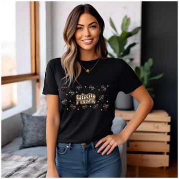 Xnobix Chic Cafecito & Chisme Short Sleeve Tee: For Effortless Casual Elegance"