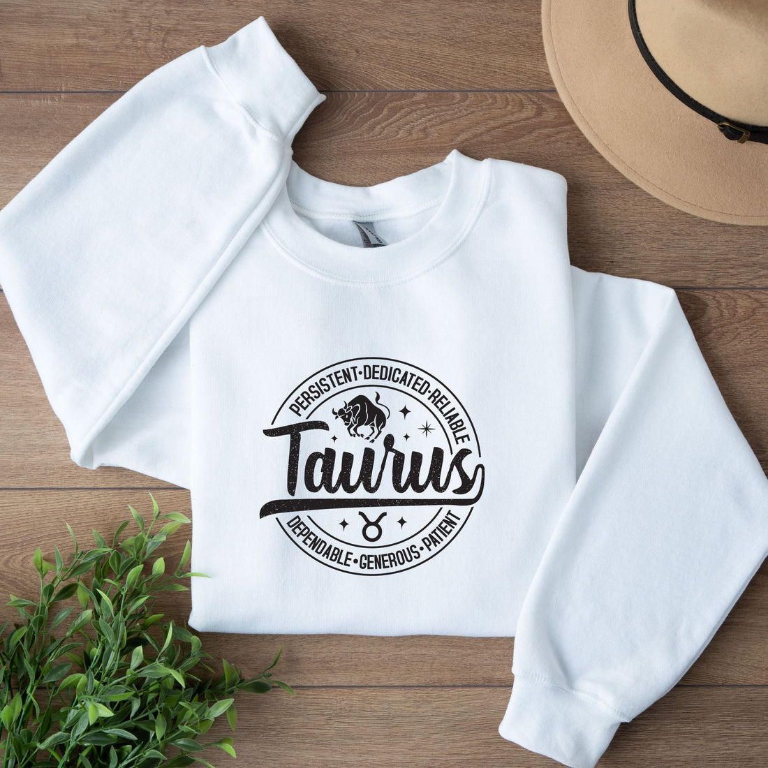 Soft Taurus sweater with zodiac design